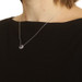 White Gold Tanzanite & Diamond East-West Halo Necklace - 14k Oval 2.41ctw Adjust White Gold Tanzanite & Diamond East-West Halo Necklace - 14k Oval 2.41ctw Adjust