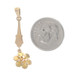 Yellow Gold Lab-Created Ruby Vintage Lavaliere Solitaire Pendant 10k Rnd Flower Yellow Gold Lab-Created Ruby Vintage Lavaliere Solitaire Pendant 10k Rnd Flower
