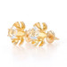 Yellow Gold Glass Vintage Stud Earrings - 10k Flowers Pierced Screw-Ons Yellow Gold Glass Vintage Stud Earrings - 10k Flowers Pierced Screw-Ons