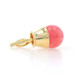 Yellow Gold Rhodochrosite Beverage Charm - 18k Bead Drink Yellow Gold Rhodochrosite Beverage Charm - 18k Bead Drink