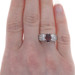 White Gold Garnet & Diamond Engagement Ring -14k Oval 3.10ctw Milgrain Cathedral White Gold Garnet & Diamond Engagement Ring -14k Oval 3.10ctw Milgrain Cathedral