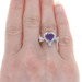NEW 1.91ctw Heart Cut Amethyst, White Topaz, & Diamond Ring Sterling Halo 6 1/2 NEW 1.91ctw Heart Cut Amethyst, White Topaz, & Diamond Ring Sterling Halo 6 1/2