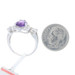 NEW 1.91ctw Heart Cut Amethyst, White Topaz, & Diamond Ring Sterling Halo 6 1/2 NEW 1.91ctw Heart Cut Amethyst, White Topaz, & Diamond Ring Sterling Halo 6 1/2