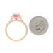 Yellow Gold Rubellite Tourmaline & Diamond Halo Ring 14k Oval 2.49ctw Cathedral Yellow Gold Rubellite Tourmaline & Diamond Halo Ring 14k Oval 2.49ctw Cathedral