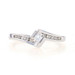 White Gold Diamond Bypass Engagement Ring - 14k Princess .16ctw Promise White Gold Diamond Bypass Engagement Ring - 14k Princess .16ctw Promise