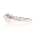 White Gold Diamond Bypass Engagement Ring - 14k Princess .16ctw Promise White Gold Diamond Bypass Engagement Ring - 14k Princess .16ctw Promise