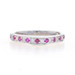 White Gold Ruby & Diamond Wedding Band - 14k Round .54ctw Stackable Ring White Gold Ruby & Diamond Wedding Band - 14k Round .54ctw Stackable Ring