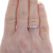 White Gold Ruby & Diamond Wedding Band - 14k Round .54ctw Stackable Ring White Gold Ruby & Diamond Wedding Band - 14k Round .54ctw Stackable Ring