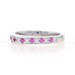 White Gold Ruby & Diamond Wedding Band - 14k Round .54ctw Stackable Ring White Gold Ruby & Diamond Wedding Band - 14k Round .54ctw Stackable Ring