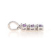 White Gold Spinel & Topaz Pendant - 10k Oval .76ctw Three-Stone White Gold Spinel & Topaz Pendant - 10k Oval .76ctw Three-Stone
