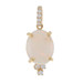 Yellow Gold Opal & Diamond Pendant - 14k Oval Cabochon 2.03ctw Yellow Gold Opal & Diamond Pendant - 14k Oval Cabochon 2.03ctw