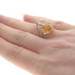 Yellow Gold Citrine Prasiolite Dia Bypass Ring -14k Cush 7.80ctw Two-Stone 6 1/2
