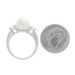 Platinum Akoya Pearl & Diamond Ring - Round Brilliant .34ctw Platinum Akoya Pearl & Diamond Ring - Round Brilliant .34ctw