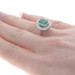 White Gold Emerald & Diamond Vintage Halo Ring - 18k Emerald Cut 2.47ctw White Gold Emerald & Diamond Vintage Halo Ring - 18k Emerald Cut 2.47ctw