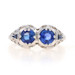 White Gold Sapphire & Lab-Created Sapphire Art Deco Ring 14k .86ctw Vintage6 1/2 White Gold Sapphire & Lab-Created Sapphire Art Deco Ring 14k .86ctw Vintage6 1/2