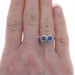 White Gold Sapphire & Lab-Created Sapphire Art Deco Ring 14k .86ctw Vintage6 1/2 White Gold Sapphire & Lab-Created Sapphire Art Deco Ring 14k .86ctw Vintage6 1/2