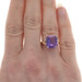 Yellow Gold Lab-Created Sapphire Vintage Cocktail Solitaire Ring 10k Emer 6.18ct Yellow Gold Lab-Created Sapphire Vintage Cocktail Solitaire Ring 10k Emer 6.18ct