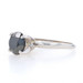 White Gold Black Diamond Solitaire Engagement Ring - 14k Round 2.38ct Treated White Gold Black Diamond Solitaire Engagement Ring - 14k Round 2.38ct Treated