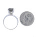 White Gold Black Diamond Solitaire Engagement Ring - 14k Round 2.38ct Treated White Gold Black Diamond Solitaire Engagement Ring - 14k Round 2.38ct Treated