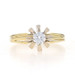 Yellow Gold Diamond Vintage Solitaire Ring - 14k Round Brilliant .28ct Floral Yellow Gold Diamond Vintage Solitaire Ring - 14k Round Brilliant .28ct Floral