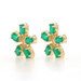 Yellow Gold Emerald Earring Enhancers - 14k Oval 2.50ctw Flowers Stud Jackets Yellow Gold Emerald Earring Enhancers - 14k Oval 2.50ctw Flowers Stud Jackets