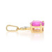 Yellow Gold Ruby & White Topaz Pendant - 10k Round 2.28ctw Yellow Gold Ruby & White Topaz Pendant - 10k Round 2.28ctw