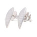 Bastian Inverun Striped Leaf Short Curved Drop Earrings - Sterling 925 Pierced Bastian Inverun Striped Leaf Short Curved Drop Earrings - Sterling 925 Pierced