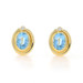 Yellow Gold Aquamarine & Diamond Stud Earrings - 18k Oval 2.15ctw Pierced Yellow Gold Aquamarine & Diamond Stud Earrings - 18k Oval 2.15ctw Pierced