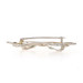 White Gold Diamond Simulated Emerald Art Deco Bow Brooch 14k .20ctw Filigree Pin White Gold Diamond Simulated Emerald Art Deco Bow Brooch 14k .20ctw Filigree Pin