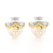 Lagos Caviar Vase Large Stud Earrings - Sterling 925 & Yellow Gold 18k Clip-Ons Lagos Caviar Vase Large Stud Earrings - Sterling 925 & Yellow Gold 18k Clip-Ons