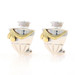 Lagos Caviar Vase Large Stud Earrings - Sterling 925 & Yellow Gold 18k Clip-Ons Lagos Caviar Vase Large Stud Earrings - Sterling 925 & Yellow Gold 18k Clip-Ons
