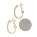 Yellow Gold Diamond J-Hoop Earrings - 14k Round .28ctw Channel Set Pierced Yellow Gold Diamond J-Hoop Earrings - 14k Round .28ctw Channel Set Pierced