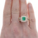 Yellow Gold Emerald & Diamond Halo Ring - 18k Emerald Cut 2.70ctw GIA Yellow Gold Emerald & Diamond Halo Ring - 18k Emerald Cut 2.70ctw GIA