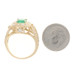 Yellow Gold Emerald & Diamond Halo Ring - 18k Emerald Cut 2.70ctw GIA Yellow Gold Emerald & Diamond Halo Ring - 18k Emerald Cut 2.70ctw GIA