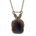 Native American Gayle Two Hawks Jasper Dragon Solitaire Necklace 23"Sterling 925 Native American Gayle Two Hawks Jasper Dragon Solitaire Necklace 23"Sterling 925