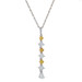 Platinum & Gold Yellow Diamond Journey Necklace 16 1/2" 14k Pear 1.10ctw Treated Platinum & Gold Yellow Diamond Journey Necklace 16 1/2" 14k Pear 1.10ctw Treated