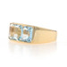 Yellow Gold Blue Topaz Three-Stone Band - 14k Emerald 3.39ctw Ring Sz 6 1/4 Yellow Gold Blue Topaz Three-Stone Band - 14k Emerald 3.39ctw Ring Sz 6 1/4
