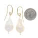 Yellow Gold Cultured Pearl & Crystal Dangle Earrings - 14k Pierced Yellow Gold Cultured Pearl & Crystal Dangle Earrings - 14k Pierced