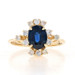 Yellow Gold Sapphire & Diamond Ring - 14k Oval 1.70ctw Yellow Gold Sapphire & Diamond Ring - 14k Oval 1.70ctw