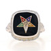 White Gold Order of the Eastern Star Vintage Ring - 14k Onyx Women's Masonic OES White Gold Order of the Eastern Star Vintage Ring - 14k Onyx Women's Masonic OES