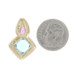 Yellow Gold Blue Topaz Amethyst Mother of Pearl Pendant - 10k Cushion 2.15ctw Yellow Gold Blue Topaz Amethyst Mother of Pearl Pendant - 10k Cushion 2.15ctw