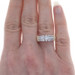 White Gold Diamond Engagement Ring & Wedding Band - 14k Marquise .57ctw