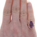 Yellow Gold Amethyst Cocktail Solitaire Ring - 14k Pear 4.40ct Yellow Gold Amethyst Cocktail Solitaire Ring - 14k Pear 4.40ct