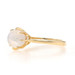 Yellow Gold Moonstone Vintage Solitaire Ring - 14k Round Bead Yellow Gold Moonstone Vintage Solitaire Ring - 14k Round Bead