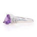 NEW Amethyst & Diamond Ring -Sterling Silver 925 Trillion Cut 1.58ctw Size 8 1/4 NEW Amethyst & Diamond Ring -Sterling Silver 925 Trillion Cut 1.58ctw Size 8 1/4