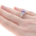 NEW Amethyst & Diamond Ring -Sterling Silver 925 Trillion Cut 1.58ctw Size 8 1/4 NEW Amethyst & Diamond Ring -Sterling Silver 925 Trillion Cut 1.58ctw Size 8 1/4