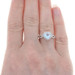 New Blue Topaz & Diamond Ring - 925 Sterling Silver Heart 1.26ctw Size 6 3/4 New Blue Topaz & Diamond Ring - 925 Sterling Silver Heart 1.26ctw Size 6 3/4