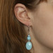 NEW Simulated Turquoise & Crystal Earrings - Sterling Silver Pierced Dangles NEW Simulated Turquoise & Crystal Earrings - Sterling Silver Pierced Dangles