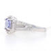 NEW Tanzanite & Diamond Ring - 925 Sterling Silver Oval .43ctw Halo-Inspired NEW Tanzanite & Diamond Ring - 925 Sterling Silver Oval .43ctw Halo-Inspired