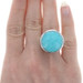 NEW Yours by Loren Amazonite Ring - Sterling Silver Cocktail Solitaire Size 7 NEW Yours by Loren Amazonite Ring - Sterling Silver Cocktail Solitaire Size 7